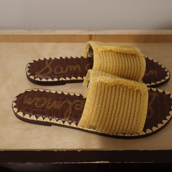 Sam Edelman Slides - Size 8.5 - Yellow - Picture 1 of 6